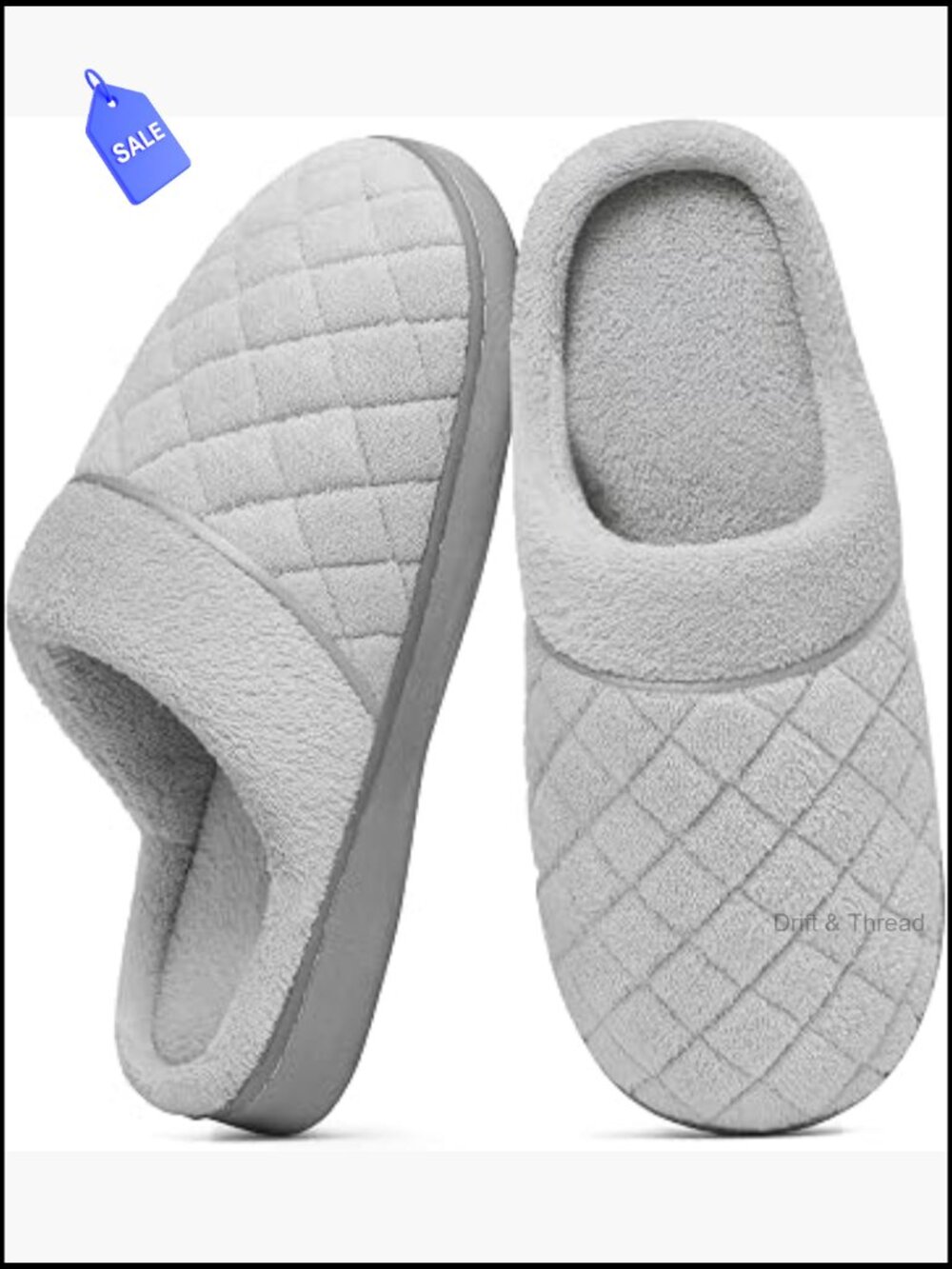 Memory Foam House Slippers for Women Men, Closed Toe Indoor Shoes, Lightweight
